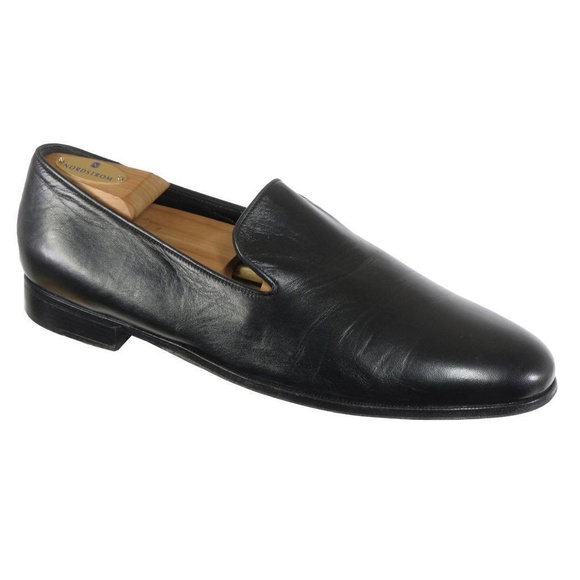 COLE HAAN Collection Loafers Dress Shoes Sz. 11 D Black Leather ITALY Slip-On main image 6